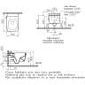 Подвесной безободковый унитаз VITRA METROPOL RIM-EX, с емкостью для чистящей жидкости, с функцией биде и встроенным смесителем 7672B003-1687